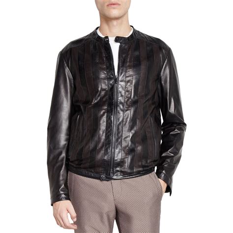 black leather fendi jacket|Fendi bomber jacket men's.